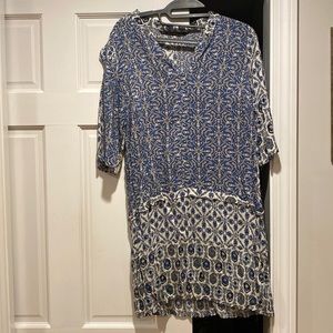Zara BASIC Blue Shirtdress-M